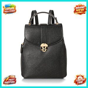 Structured Vegan Leather Backpack Purse Convertible Handbag Anti-Theft Pocket